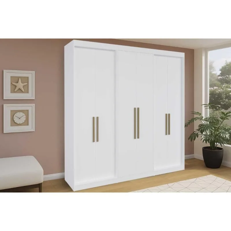 Guarda Roupa Casal 6 Portas E 4 Gavetas Ph 18041 Branco - Herval - Herval