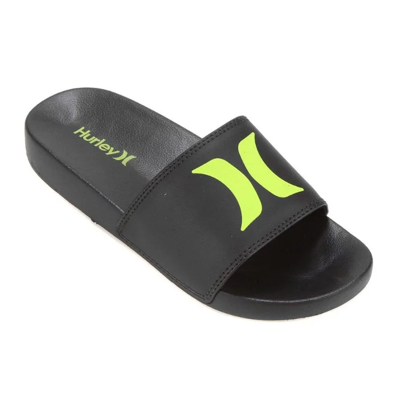 Sandalia Hurley Slide Icon Preto/preto/verde 044