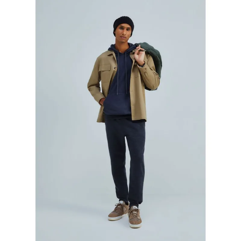 Calça Básica Masculina Jogger Em Moletom Peluciado - Cinza M