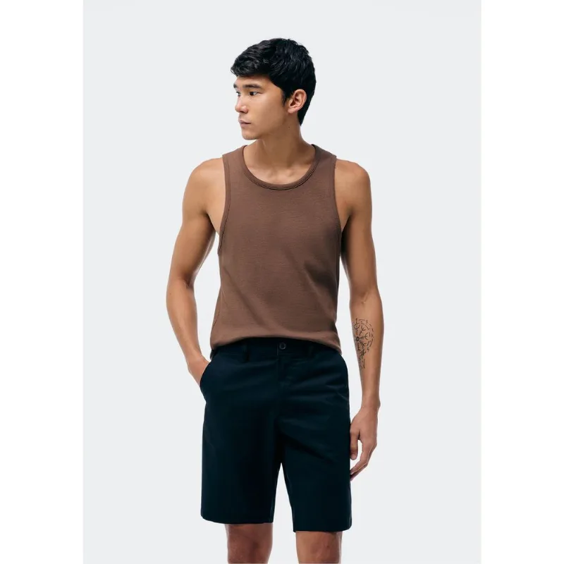 Bermuda Básica Masculina Chino Reta Em Sarja - Preto 052