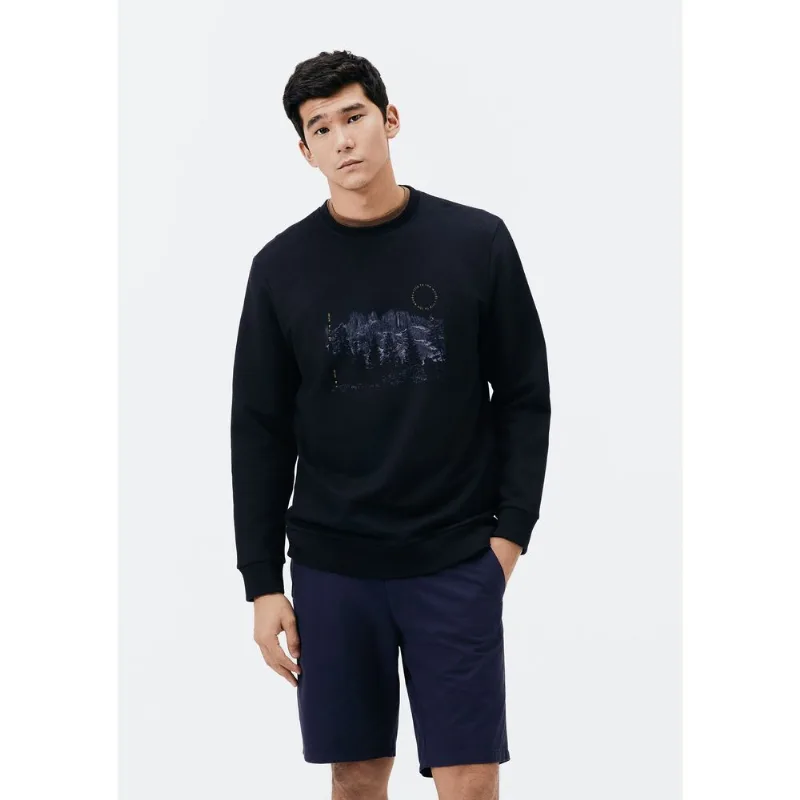 Bermuda Básica Masculina Chino Reta Em Sarja - Azul 050