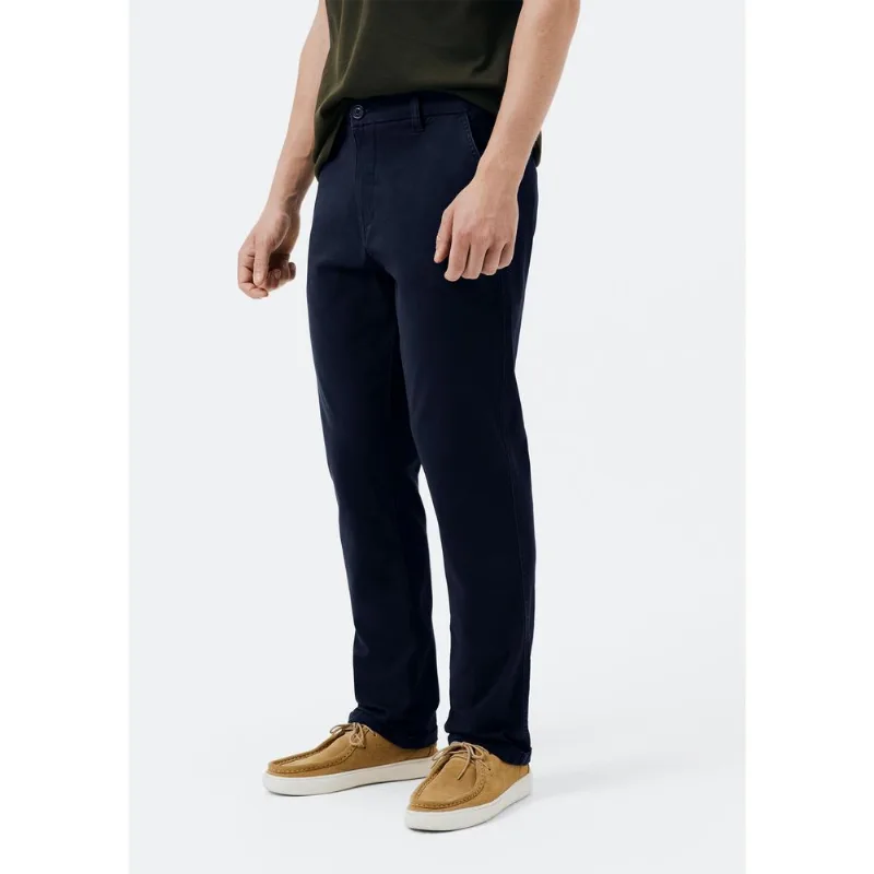 Calça Básica Masculina Chino Slim Em Sarja Com Elastano - Azul 040