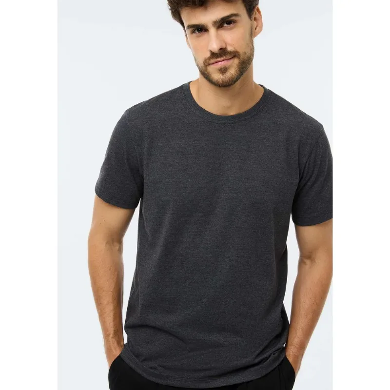 Camiseta Básica Masculina Comfort Super Cotton - Cinza XXG