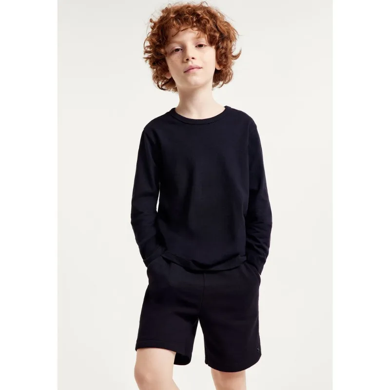 Camiseta Básica Infantil Unissex Manga Longa - Preto 012