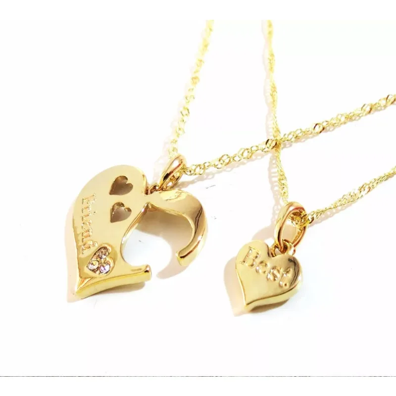 2 Colares Best Friends Amigas Folheado A Ouro 18k Lindo!