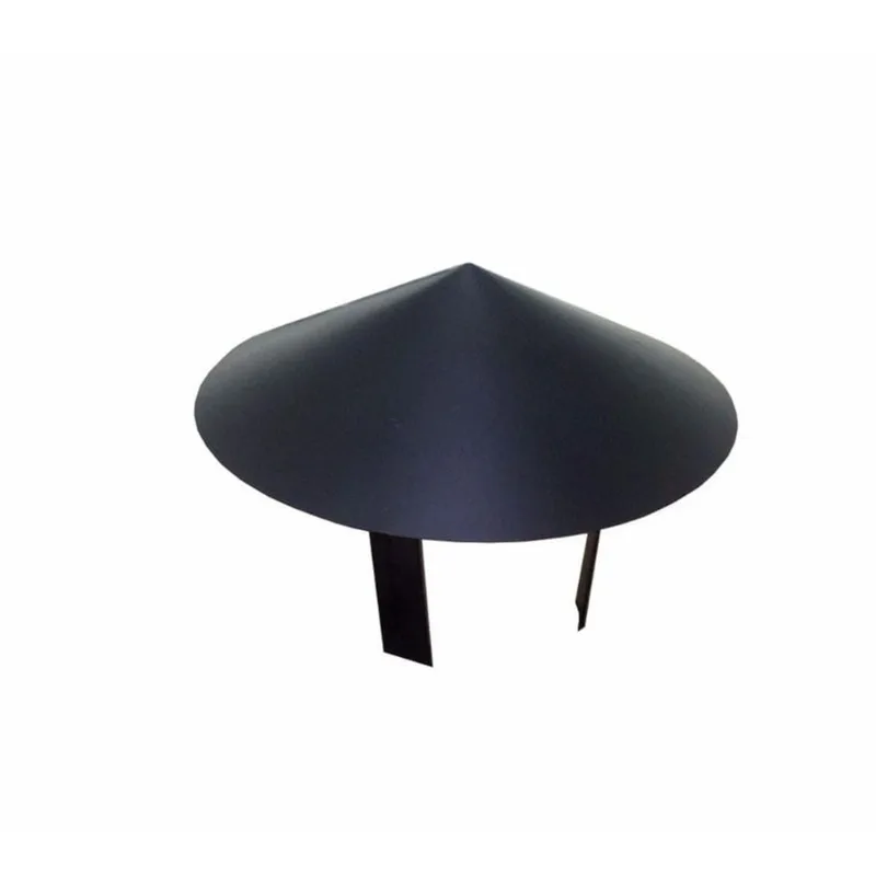 Chapéu preto p/ chaminé de churrasqueira ou lareira 40 cm