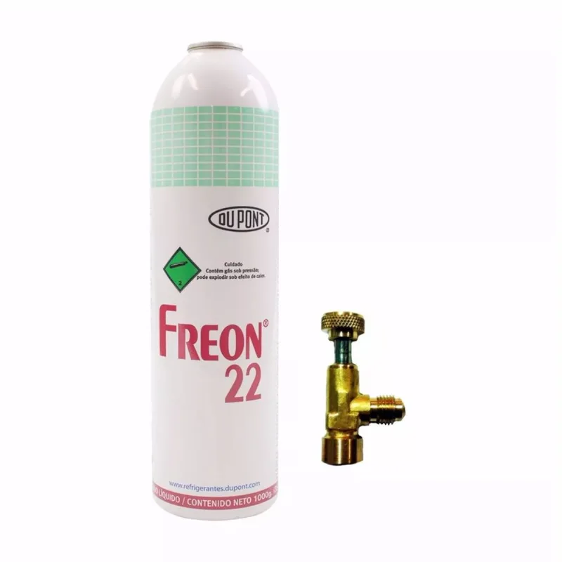 Kit Recarga Gás R22 Ar Condicionado Split 1 Kg+valvula