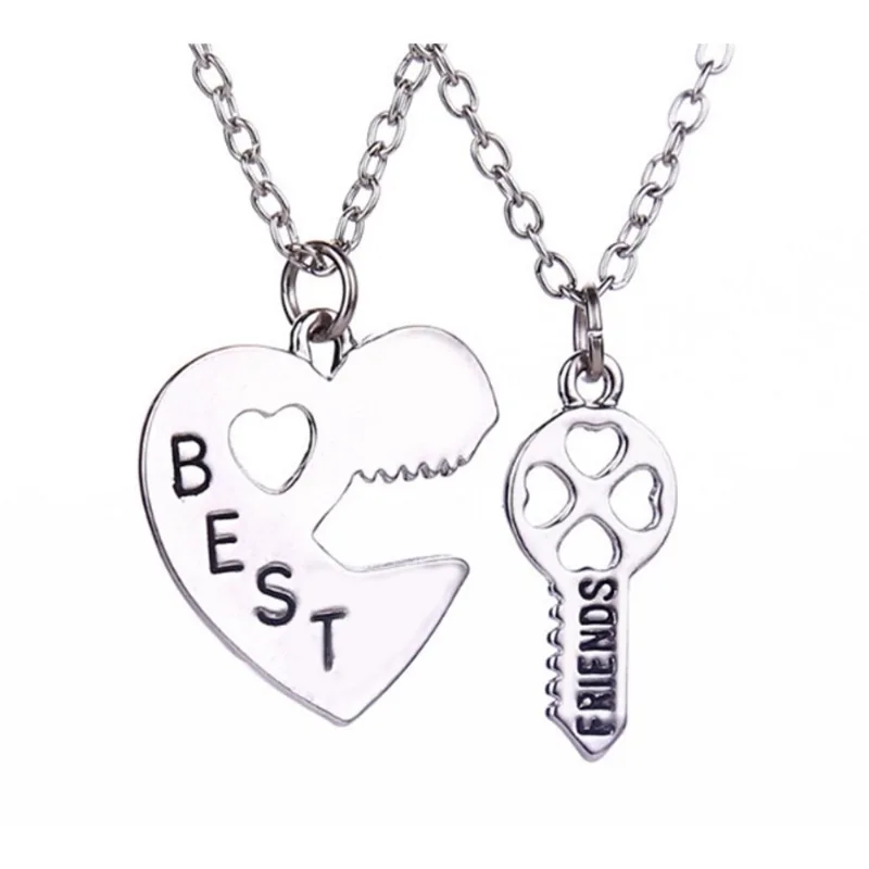 2 Colares Best Friends Eternas Amigas Folheado a Prata