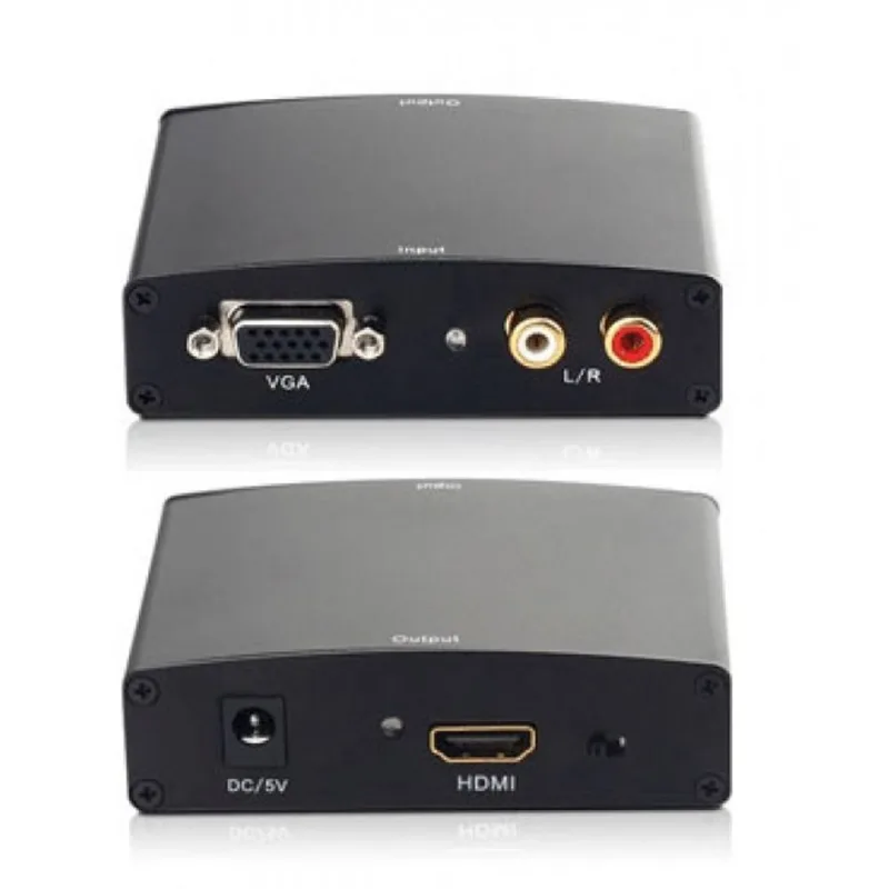 Conversor vga Fêmea Para hdmi Fêmea Com Audio r/l
