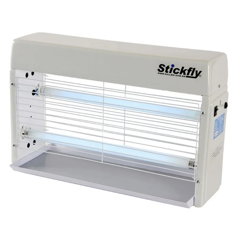 Armadilha luminosa mata mosquito mosca p/45m² Stickfly B-30