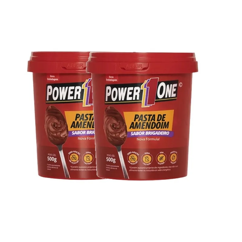 Combo 2 Pasta de Amendoim Brigadeiro Proteico - Power One