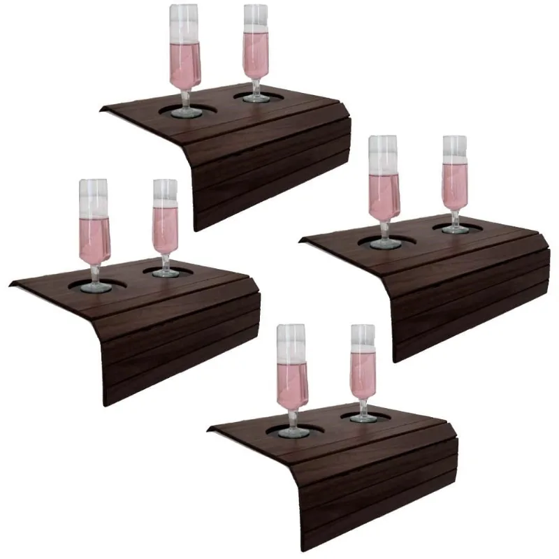 Bandeja Porta Copos Esteira Sofa Kit 4 Peças