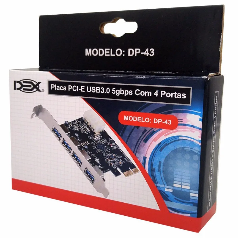 Placa Pci Express Usb 3.0 Ate 5gbps 4 Portas Pci-e Homologação: 79081908726