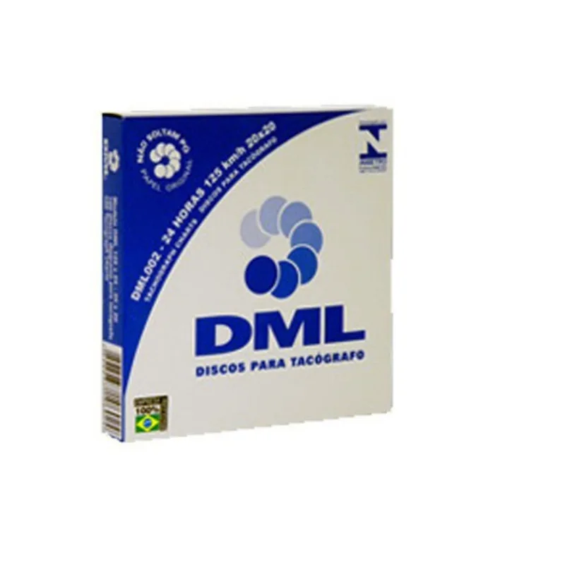 Disco Tacógrafo Diário Dml 125x24 20x20 (com 100) Obrig