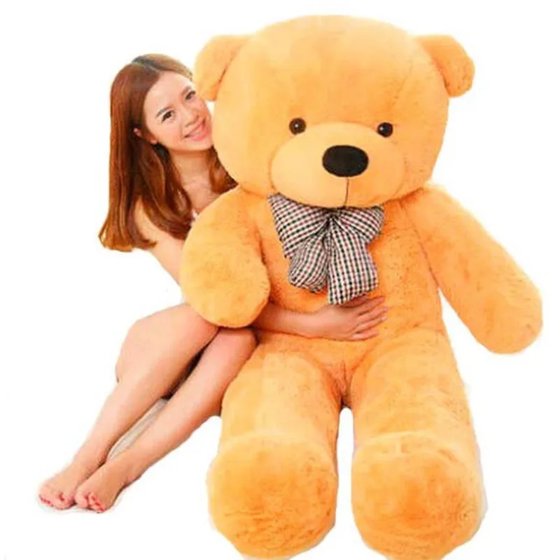 Urso caramelo bege bicho de pelúcia gigante 140cm grande