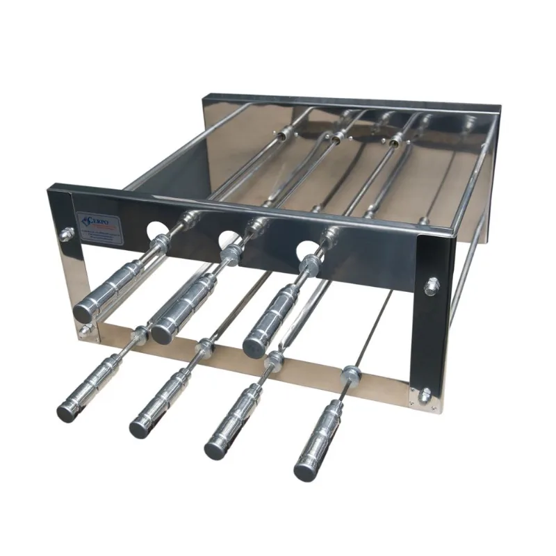 Churrasqueira Rotativa Giratória Cerpo Inox 07 espetos dupla