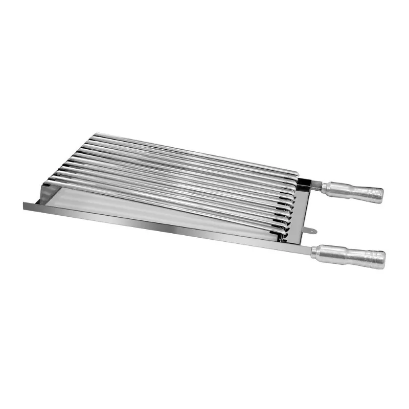 Grelha Churrasco Argentina Aço Inox - Santigrill 30 X 50 Cm