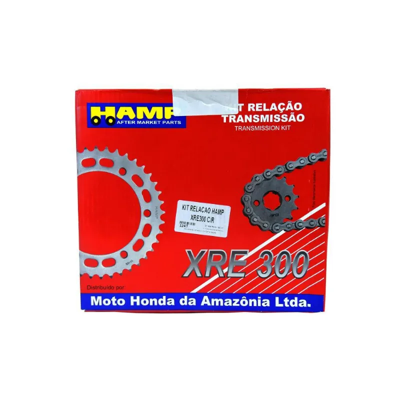 Kit Relação Hamp Xre 300 (todos Os Anos) Com Retentor Kit Relação Hamp Xre 300 (todos Os Anos) Com Retentor