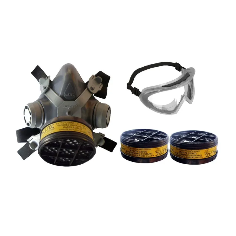 Kit Máscara De Pintura Carvão Ativado Filtros E Óculos