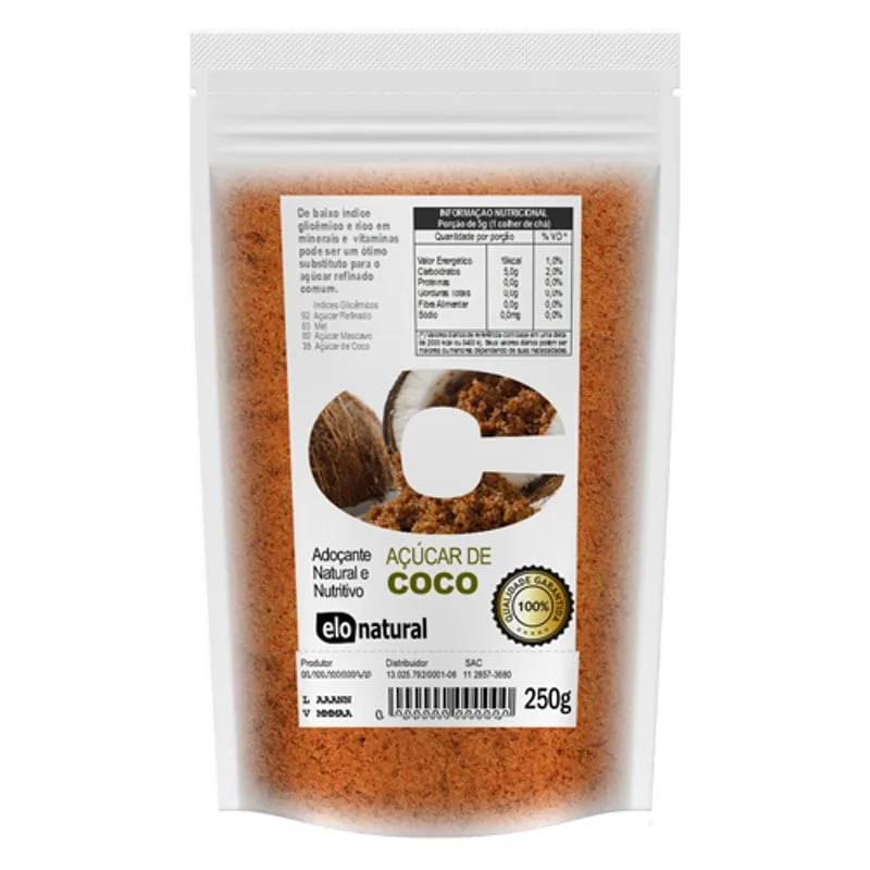 Açúcar De Coco 250g Elo Natural - Não Informado - Mercearia