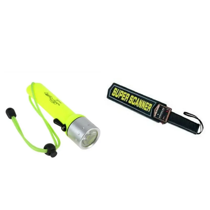 Kit Segurança Detector De Metal + Lanterna