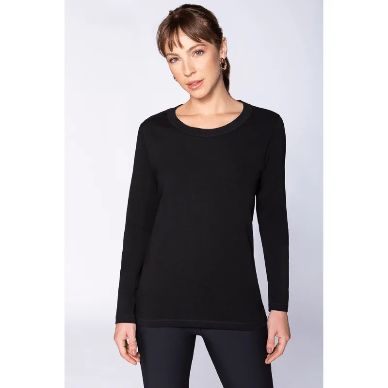 Blusa Cotton Manga Longa Feminina Lupo Tamanho: P | Cor: Preto - Lupo