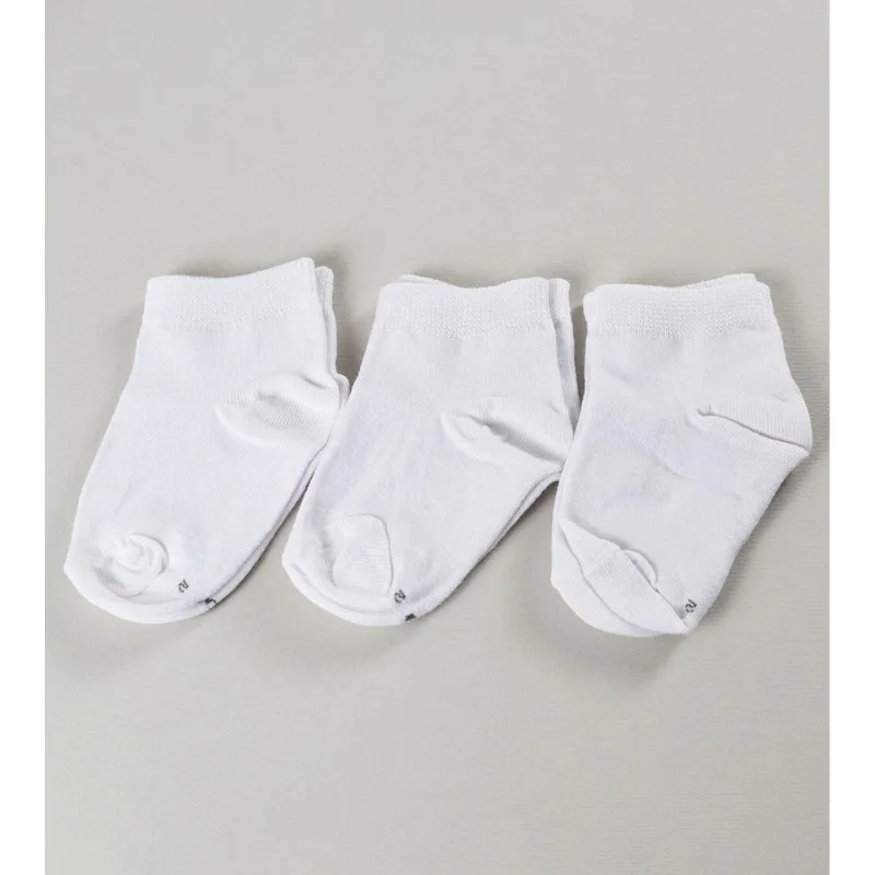 Kit Meia Kids Cano Médio com 3 Pares Tam. 24 a 35 Branco - 24 a 27 - Lupo