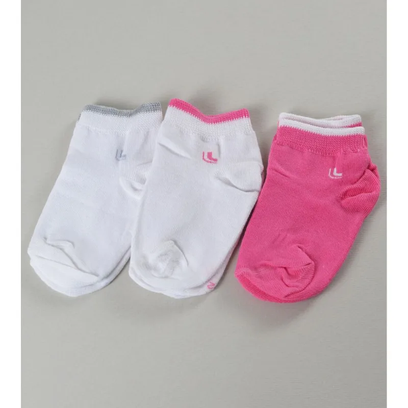 Kit Meia Kids Cano Médio com 3 Pares Tam. 24 a 35 Rosa - 28 a 31