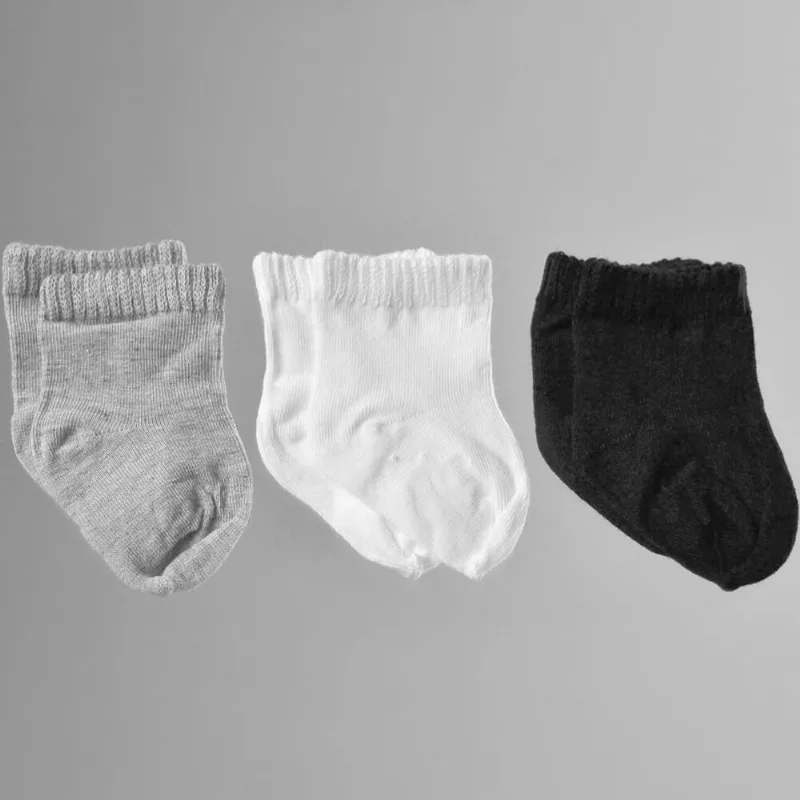 Kit Meia Baby com 3 Pares - Tam. 0 a 23 Colorido - 16 a 19