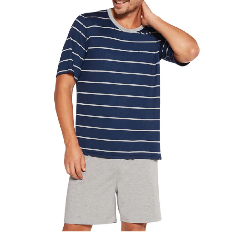 PIJAMA LUPO AM VISCO LISTRAS 28147-001 150/MARINHO-2860 - Lupo