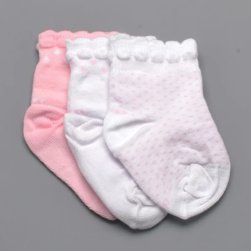 Kit Meia Baby Girls 3 Unidades - 02000/989/934 Rosa - 20 a 23