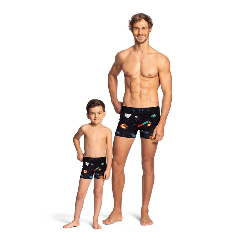 CUECA LUPO BOXER INFANTIL BOXER 00346-002 PRETO 9980/G