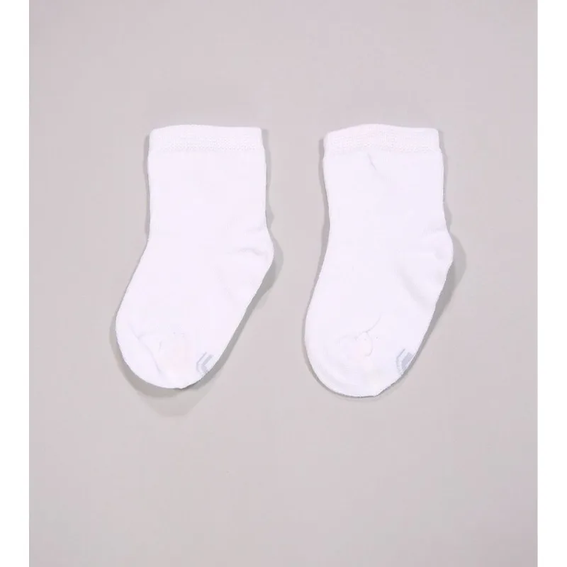 Kit Meia Lisa Baby com 2 unidades Branco - 16 a 23