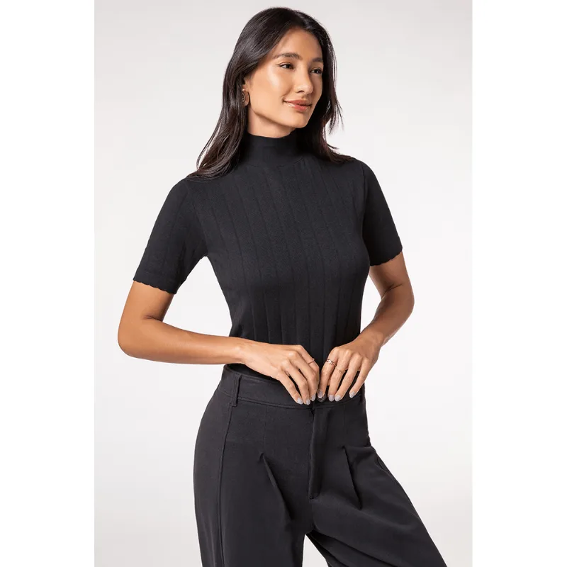Blusa Gola Alta Fio de Bambu Feminina Lupo Tamanho: M (38 a 42) | Cor: Preto - Lupo