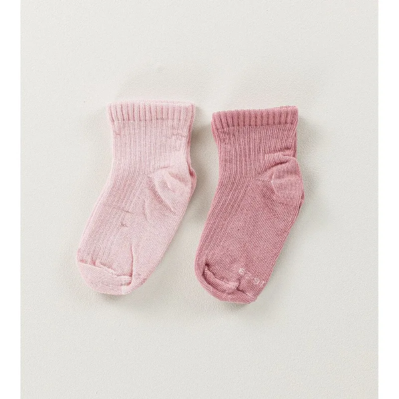 Kit Meia Lisa Baby com 2 unidades Rose Rose - 16 a 23