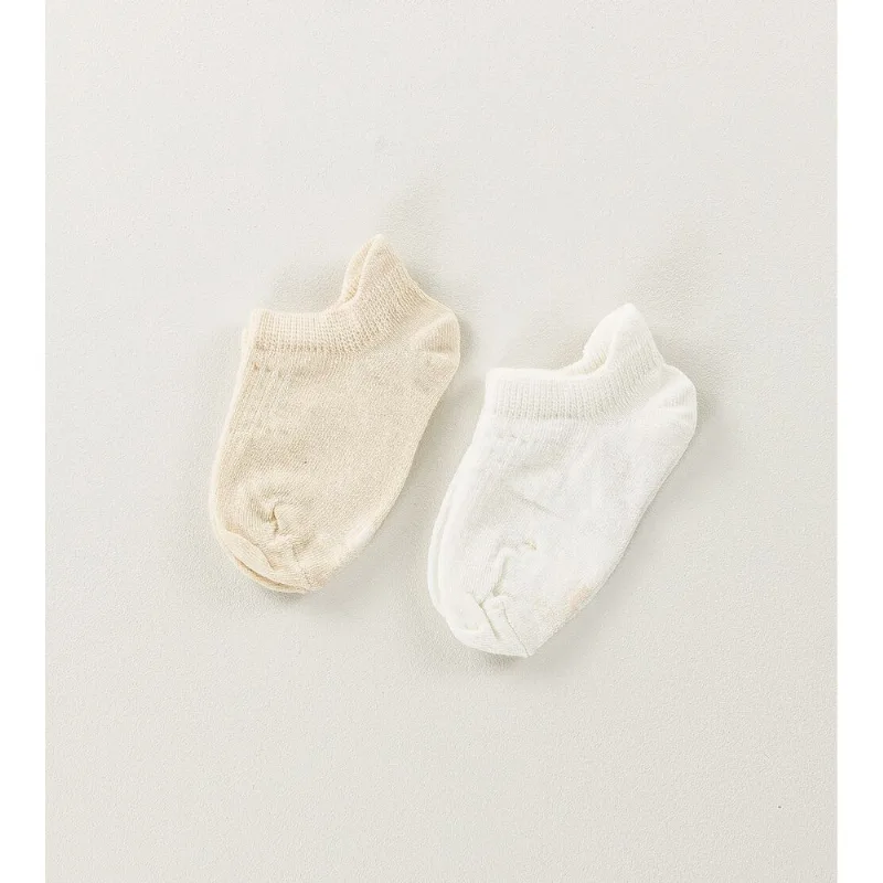 Kit Meia Sapatilha Baby com 2 unidades Off White Cru - 16 a 23