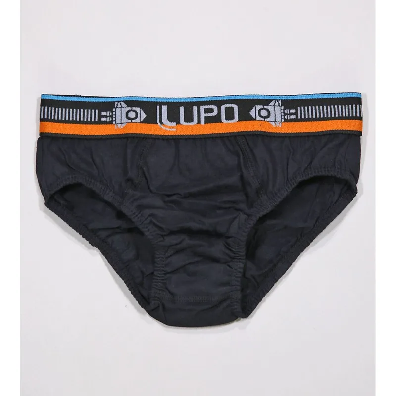 Cueca Slip Preto Lupo - 361001 De 3 a 14 anos Preta - GG