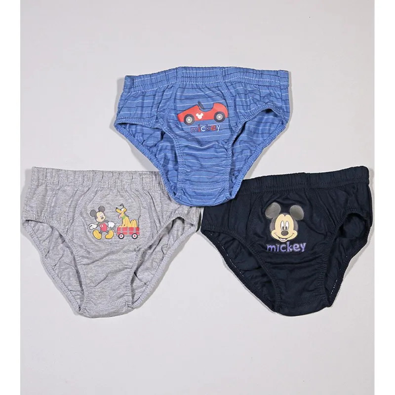 Kit Cueca Mickey 3 Unidades Lupo Marinho De 3 a 11 anos Marinho - G - Lupo