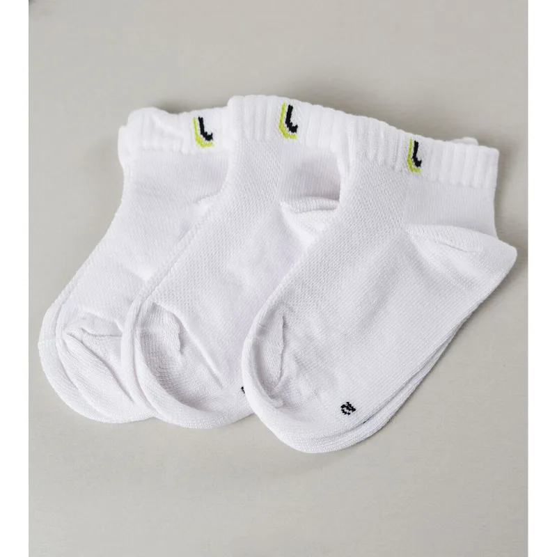 Kit Meia Kids Cano Médio com 3 Pares Tam. 24 a 35 Branco - 24 a 27