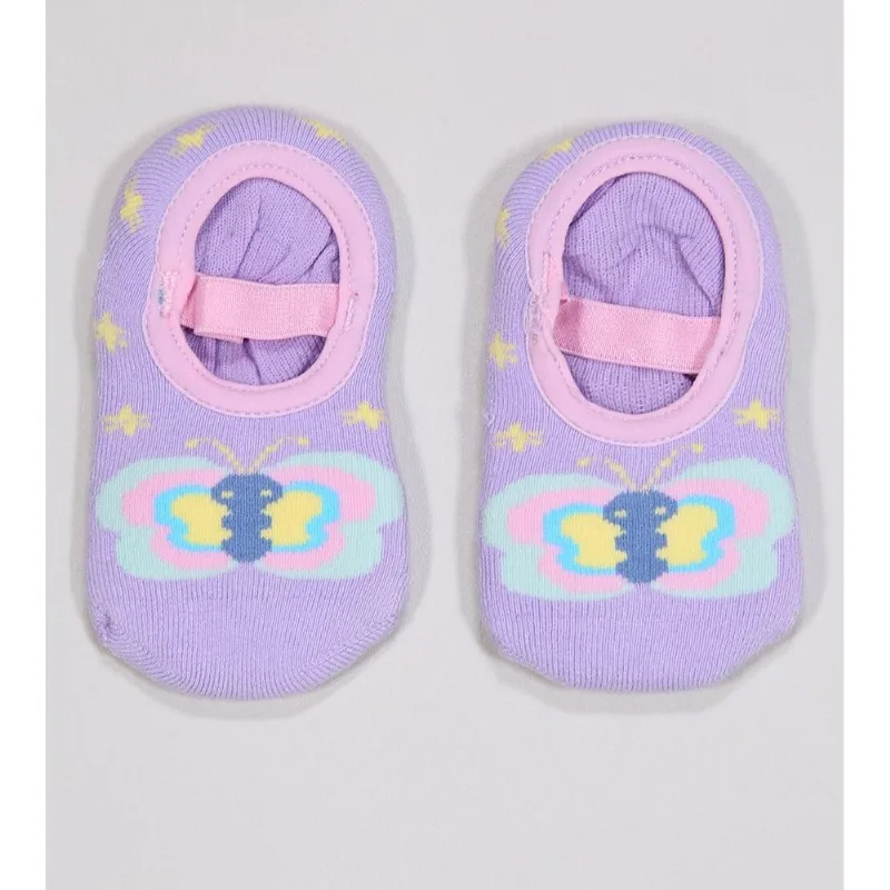 Meia Sapatilha Baby Antiderrapante Lilás Tam. 16 a 23 Lilas - 16 a 23