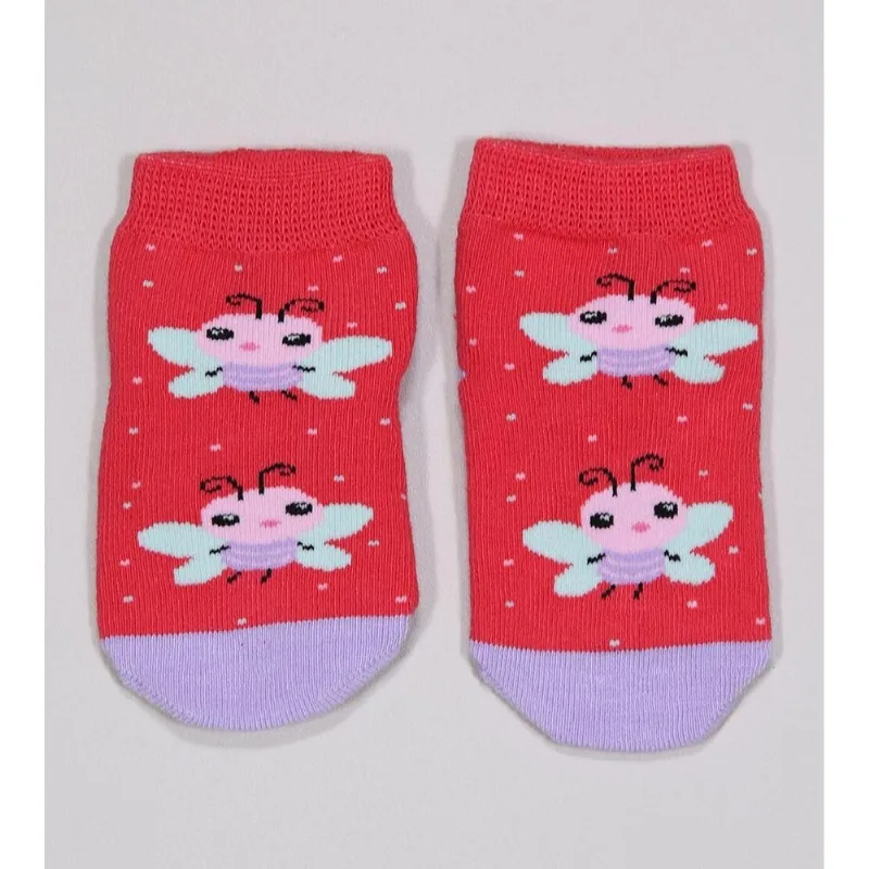Meia Baby Borboleta 02041/031/5290/10 Tam. 16 a 23 Vermelho - 16 a 23
