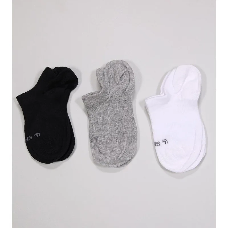 Kit Meia Sapatilha Kids com 3 Pares Tam. 24 a 35 Colorido - 24 a 29
