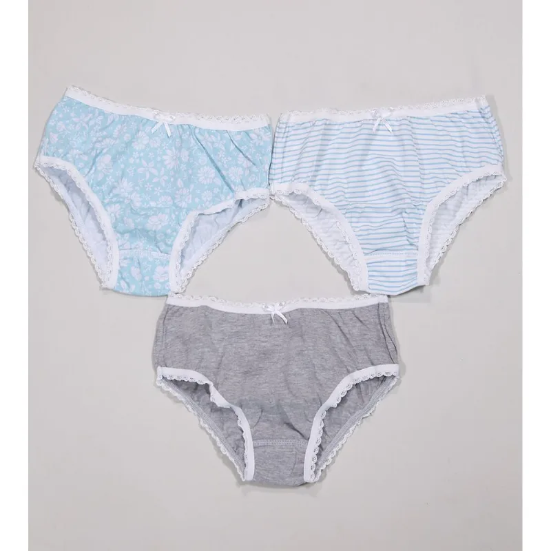 Kit Calcinha Lobinha com 3 unidades - 18100089 De 0 a 8 anos Azul - M