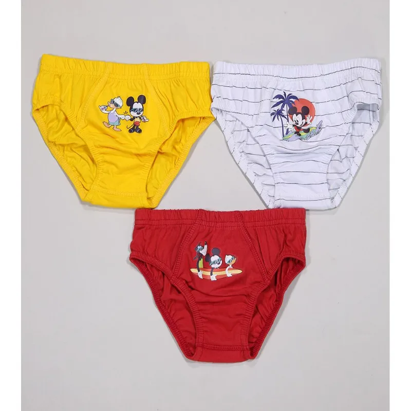 Kit Cueca Mickey 3 Unidades Amarelo Lupo De 3 a 11 anos Amarelo - PP