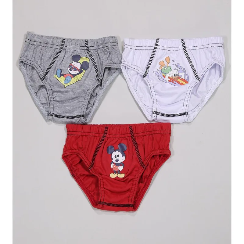 Kit Cueca Mickey 3 Unidades Vermelho Lupo De 3 a 11 anos Vermelho - P