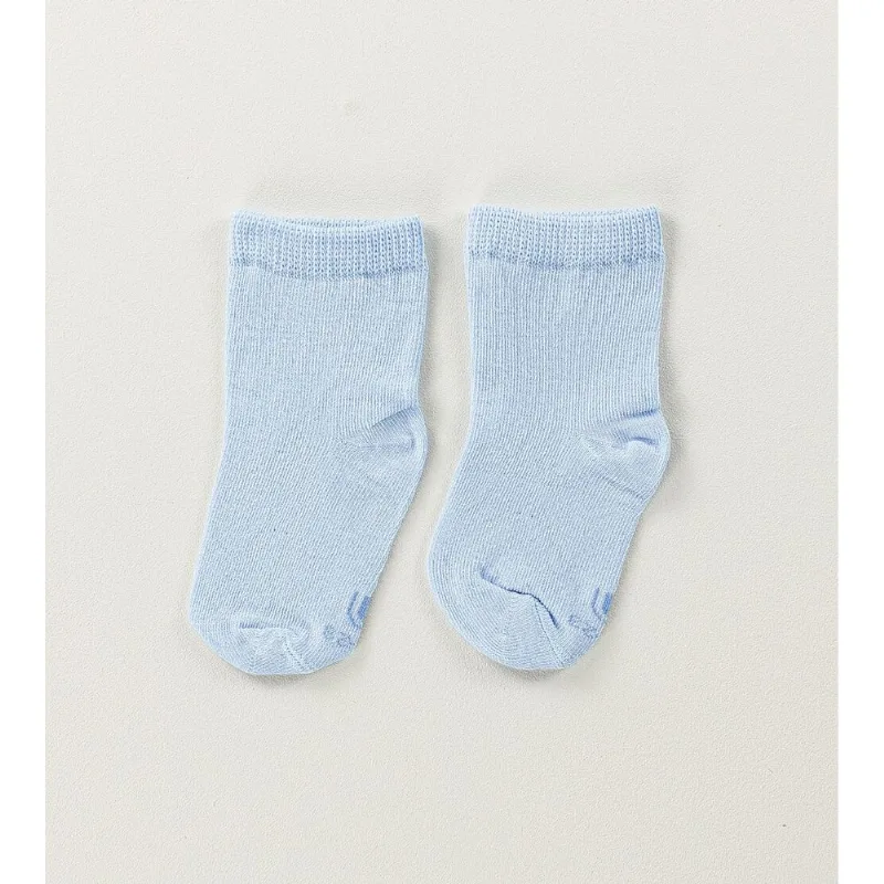 Meia Lisa Baby Azul Azul - 0 a 4 M