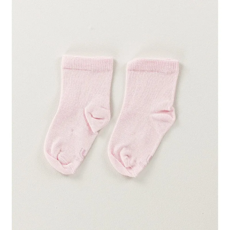 Meia Lisa Baby Rosa Rosa - 0 a 4 M