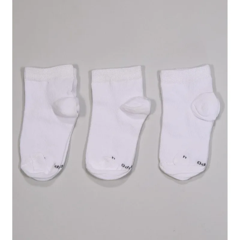 Kit Meia Kids Branco Cano Médio com 3 Pares Tam. 24 a 35 Branco - 24 a 29