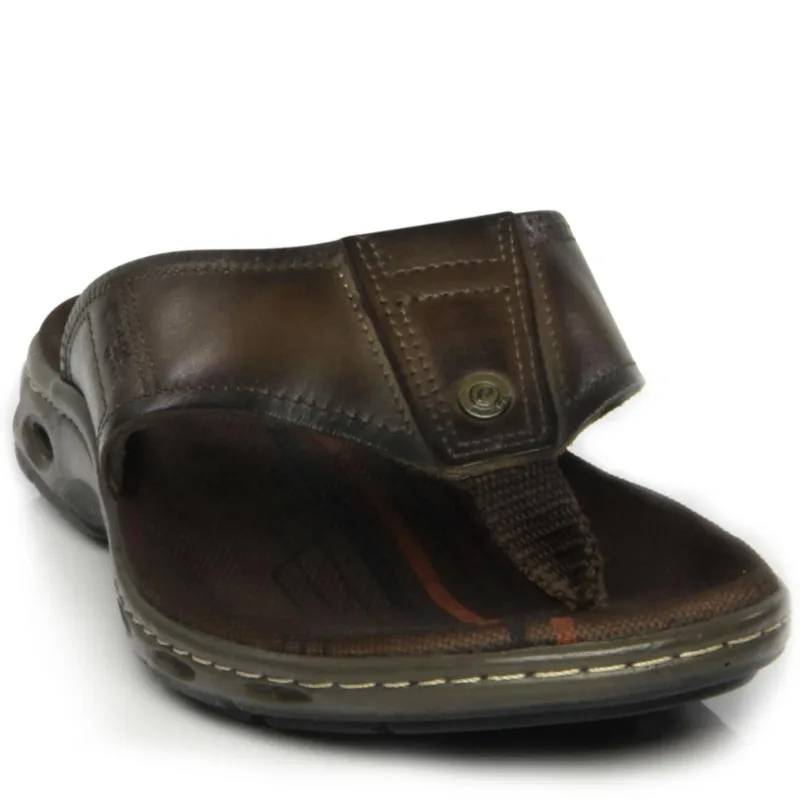 Chinelo Pegada Em Couro Ref 530641-03 Cravo 045