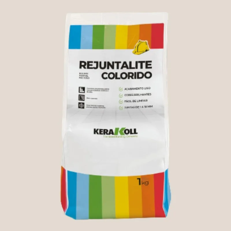 Rejunte Resinado Cerâmica e Porcelanato 1kg Kerakoll Rejunte Rejuntalite Cerâmica e Porcelanato Cinza Claro 1kg Kerakoll